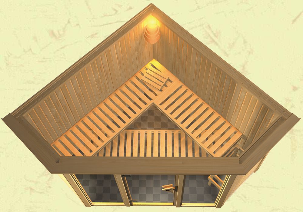 Sauna Bausatz als Ecksauna