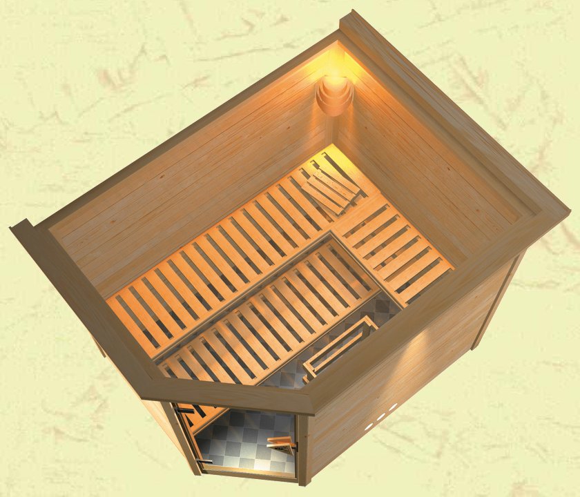 Sauna Bausatz Holz Ecksauna